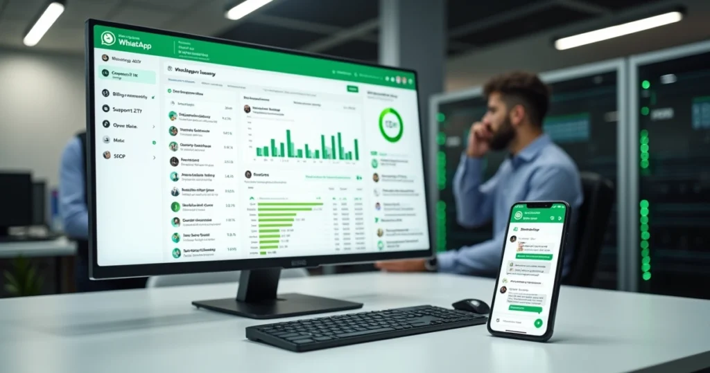 Dashboard de plataforma de envio em massa no WhatsApp para provedores de internet