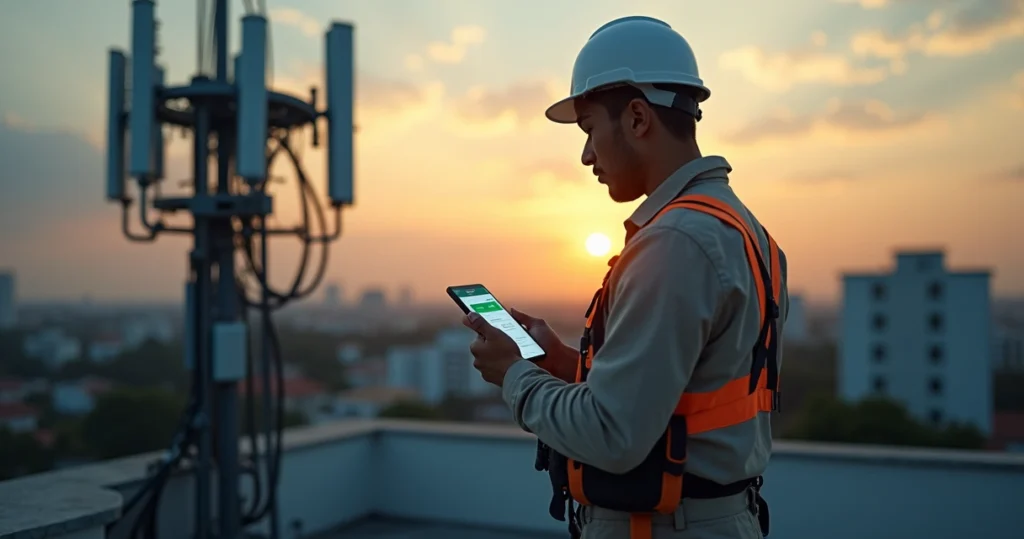 Técnica de provedor de internet em campo usando WhatsApp automatizado no celular